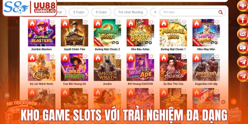 Kho game slots với trải nghiệm quay hũ đa dạng
