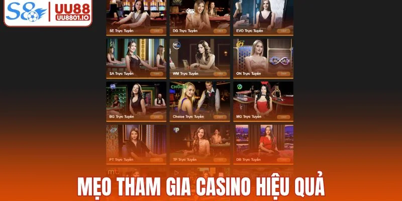 Mẹo tham gia casino hiệu quả