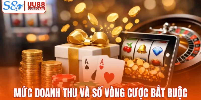 Mức doanh thu và số vòng cược bắt buộc để nhận quà