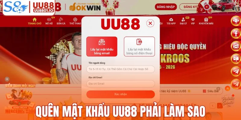Quên mật khẩu UU88 phải làm sao nếu mất số điện thoại?